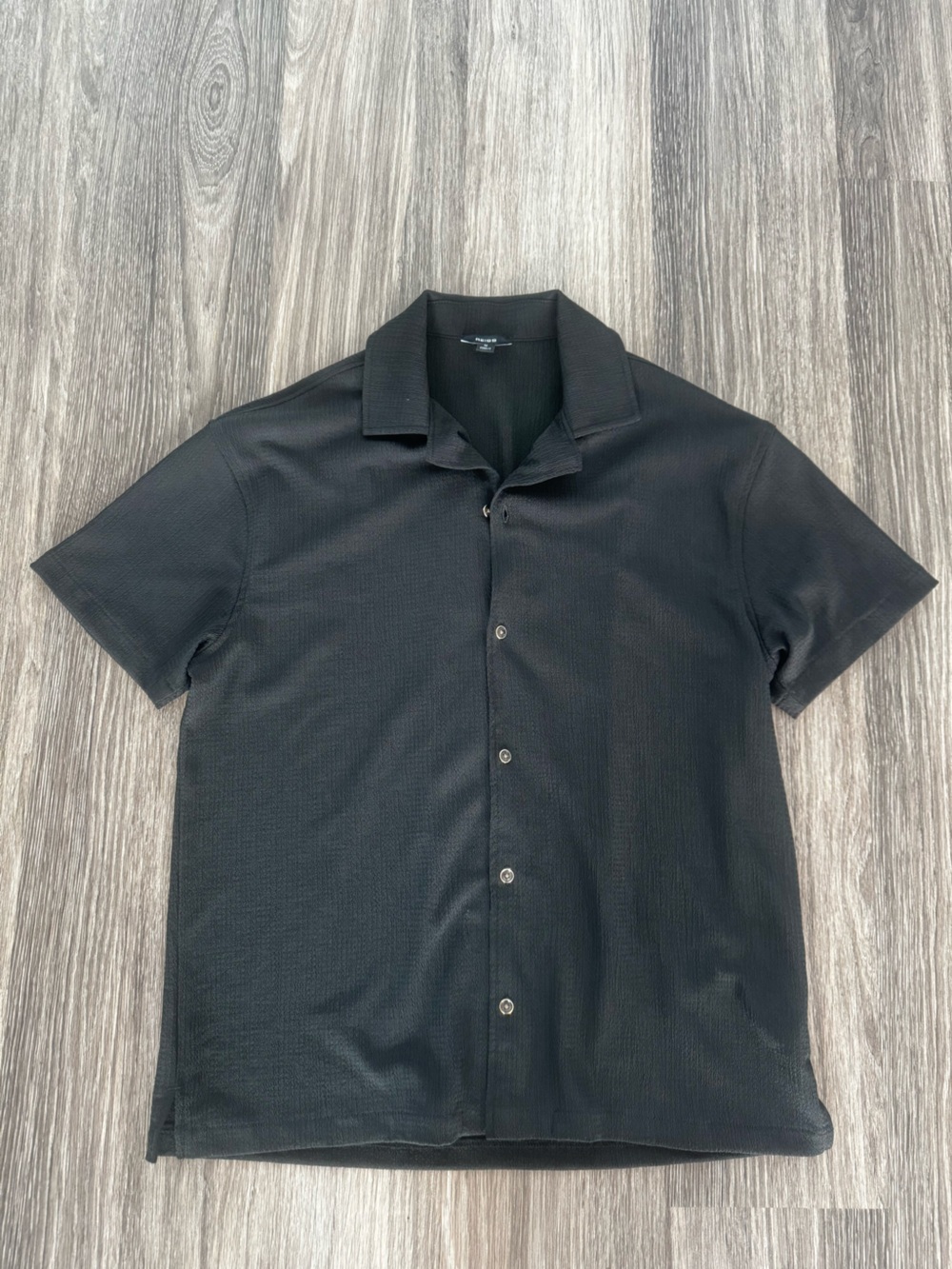 Reiss Black Short-Sleeve Polo Shirt